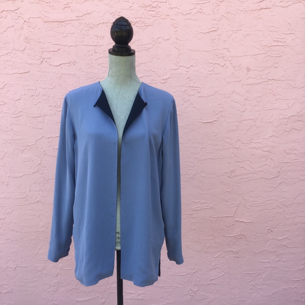 Coldwater Creek Reversible Silk Cardigan